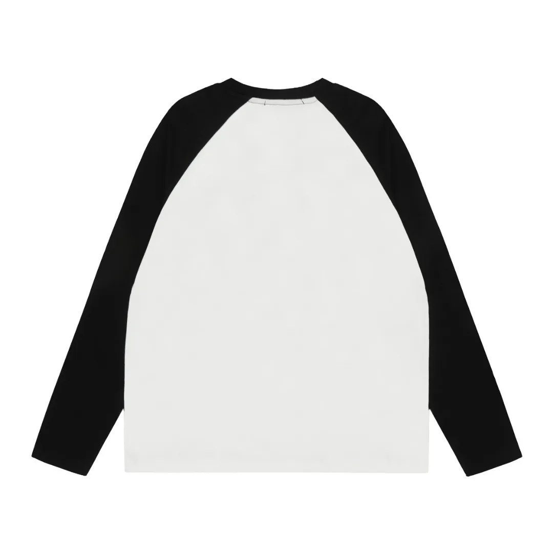 "Classic long sleeves" vivienne west wood Vivienne Saturn classic versatile raglan long sleeves Simple and fashionable, highly practical to wear inside and outside 2024's top hot style No need to say more, go straight to the details, full series of correct accessories, every detail is completely restored, and can be filled directly. Size: S M L Color: white and black, white pink, navy gray